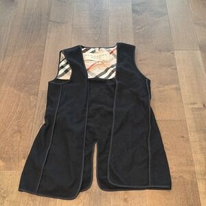 Burberry Brit Womens Size 10 Black Wool Vest Coat Liner Gilet Sleeveless Used